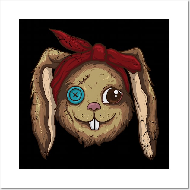 Halloween Evil Bunny Rabbit Wall Art by E